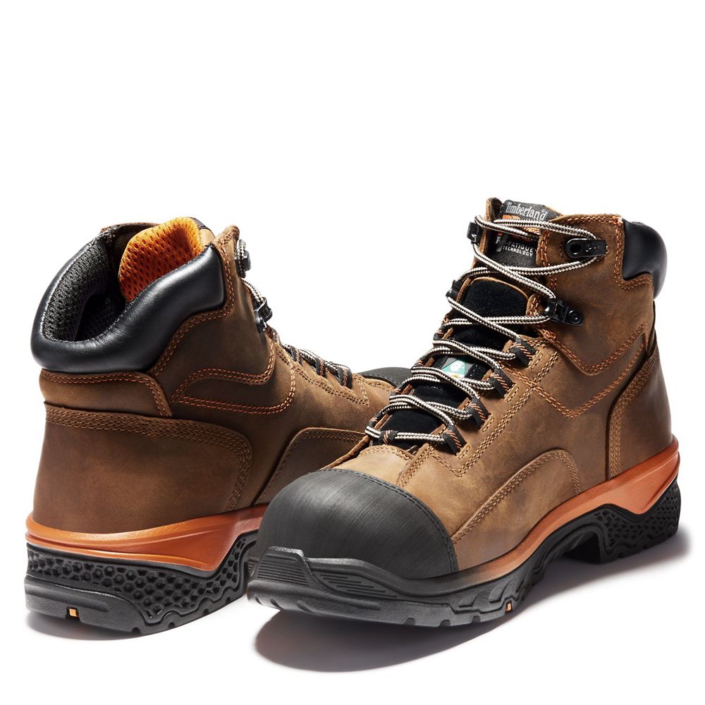 Timberland Mens Work Boots PRO® Bosshog 6 Comp Toe - Brown/Black - India GX2740365